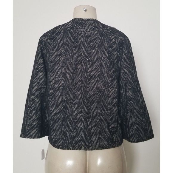 BCBGMAXAZRIA WOMEN'S JACKET/ BLAZER WOOL MIX PRINT FULL ZIP SIZE XXS #843 - Picture 4 of 11